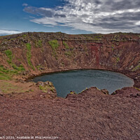 Buy canvas prints of Dead volcano crater in Iceland by Frank Bach