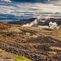 Buy canvas prints of Geothermical powerplant in Iceland by Frank Bach