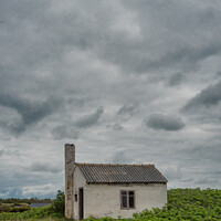 Buy canvas prints of Vintage smoking house in fisher village Lildstrand, Denmark by Frank Bach