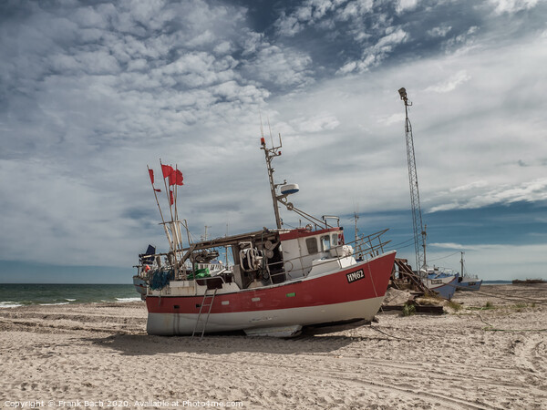 Coastal cutters at Thorup beach in the western part of Denmark Picture Board by Frank Bach