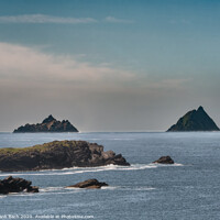 Buy canvas prints of Skellig islands seen from Valentia island by Frank Bach