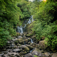 Buy canvas prints of Torc waterfall near Killarney at Ring of Kerry by Frank Bach