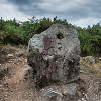 Buy canvas prints of Bullain stone in Bonan Heritage Center in Western Ireland by Frank Bach