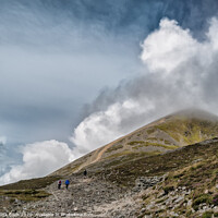 Buy canvas prints of The road to Cragh Patrick 200 m from the top, Ireland by Frank Bach