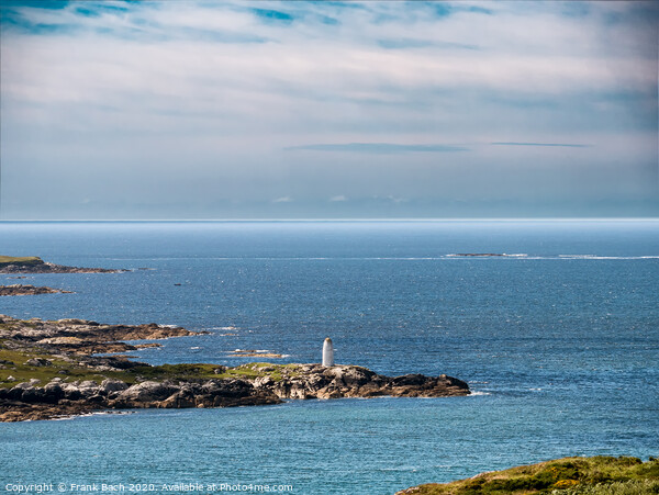 White lady Mystery day time maritime marker lighthouse  at clifden bay, Ireland Picture Board by Frank Bach