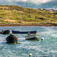 Buy canvas prints of Traditional Irish fishing boats vessels in county Galway, near Letterfrack by Frank Bach
