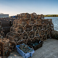 Buy canvas prints of Lobster traps in the port of Westport, western Ireland by Frank Bach