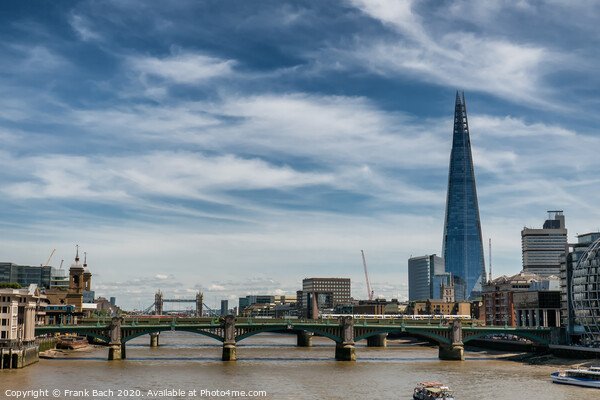 Thames with the Shard, London Picture Board by Frank Bach