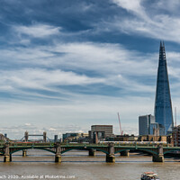 Buy canvas prints of Thames with the Shard, London by Frank Bach