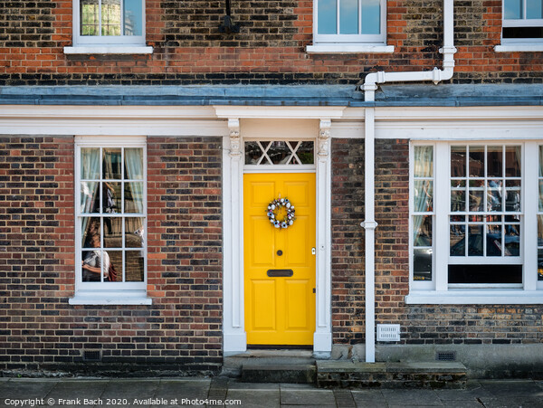 Yellow door with easter eggs in London Picture Board by Frank Bach