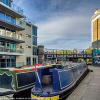 Buy canvas prints of Canals in London on the way to Camden, by Frank Bach