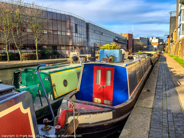 Canals in London on the way to Camden, Picture Board by Frank Bach