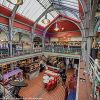 Buy canvas prints of Market Hall inside Camden market in London by Frank Bach