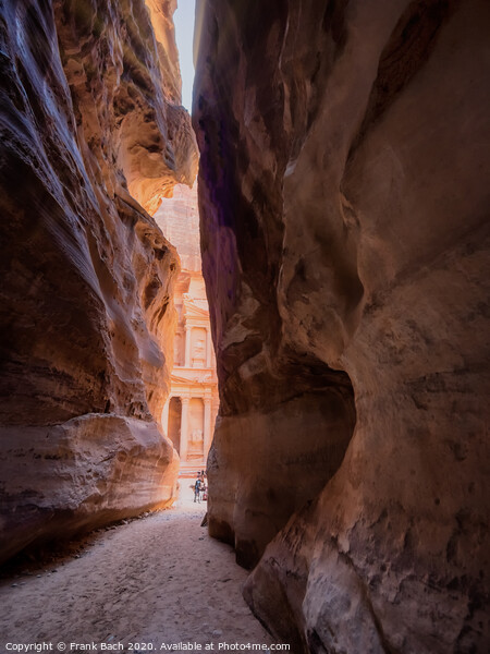 The Shrine in Petra seen from the gorge Picture Board by Frank Bach