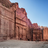 Buy canvas prints of Petra street of facades by Frank Bach