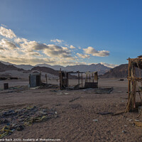 Buy canvas prints of Deserted beduin homes in the Sinai desert by Frank Bach
