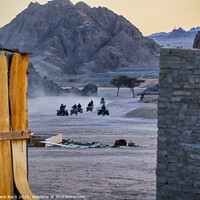 Buy canvas prints of Buggy cars in the Sinai desert  by Frank Bach