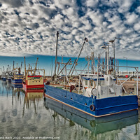 Buy canvas prints of Fishing vessels in the harbor of Esbjerg, Denmark by Frank Bach