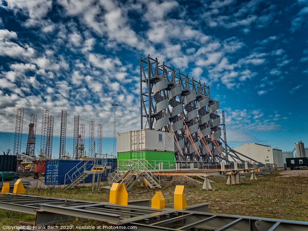 Spiral stairs under production in Esbjerg harbor, Denmark Picture Board by Frank Bach