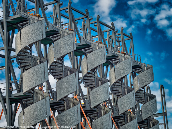 Spiral stairs under production in Esbjerg harbor, Denmark Picture Board by Frank Bach