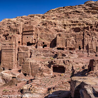 Buy canvas prints of Dwellings homes in Petra lost city  by Frank Bach