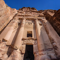Buy canvas prints of Temple in Petra lost city by Frank Bach