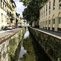 Buy canvas prints of Lucca, Tuscany, Italy. Streets and canals by Frank Bach