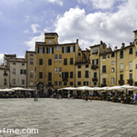Buy canvas prints of Amphitheater square in Lucca in Tuscany, Italy by Frank Bach