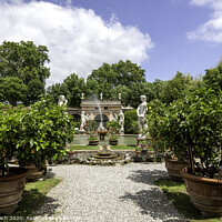 Buy canvas prints of Palazzo Pfanner gardens in Lucca by Frank Bach