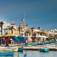 Buy canvas prints of Harbour of Marsaxlokk, Malta by Frank Bach