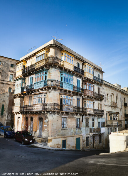 Typical Maltese building with balconies Picture Board by Frank Bach