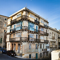 Buy canvas prints of Typical Maltese building with balconies by Frank Bach
