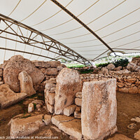 Buy canvas prints of Mnajdra temples on malta by Frank Bach