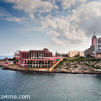 Buy canvas prints of Panorama of St Julians, Malta by Frank Bach