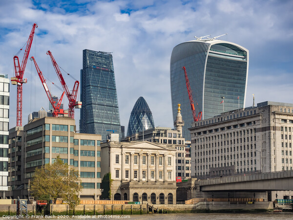 London skyline with office buildings seen from riv Picture Board by Frank Bach