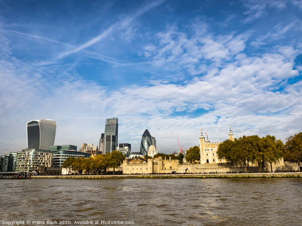Tower of London panorama seen from river Thames Picture Board by Frank Bach