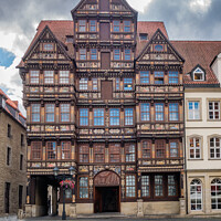 Buy canvas prints of Old house on the main square in Hildesheim, German by Frank Bach