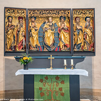 Buy canvas prints of St. Michaelis church altar in Hildesheim, Germany by Frank Bach