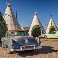Buy canvas prints of Wigwam hotel on Route 66 in Holbrook Arizona by Frank Bach