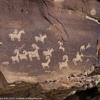 Buy canvas prints of Petroglyphs in Arches national monument, Utah  by Frank Bach