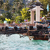 Buy canvas prints of Longboats on Phi Phi Island  Thailand by Frank Bach