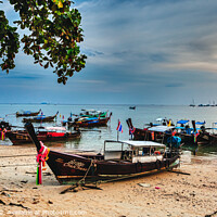 Buy canvas prints of Longboats on Phi Phi Island  Thailand by Frank Bach