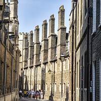 Buy canvas prints of Trinity Line of old brick chimneys, Cambridge by Frank Bach