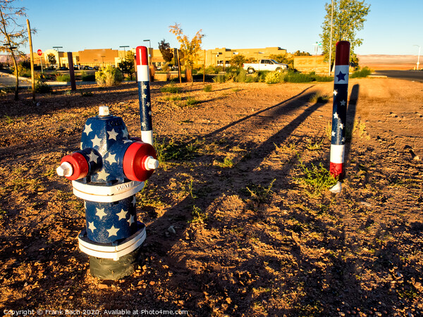 Hydrants on an early morning in Page, Arizona Picture Board by Frank Bach