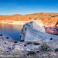 Buy canvas prints of Glen Canyon Dam and Lake Powel in Arizona by Frank Bach