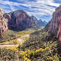 Buy canvas prints of Zion National Park from tha path to Angels landing, Utah by Frank Bach