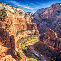 Buy canvas prints of Zion National Park from the track to Angels landing, Utah by Frank Bach