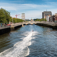 Buy canvas prints of Halfpenny bridge in Dublin Ireland by Frank Bach