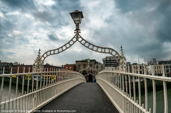 Halfpenny bridge over river Liffey in Dublin  Picture Board by Frank Bach