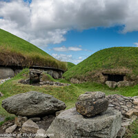Buy canvas prints of Knowth Neolithic Passage Tomb, Main Mound in Ireland by Frank Bach